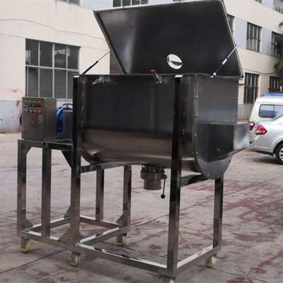 5.5kw 500L spice seasoning powder pigment powder commercial double paddle horizontal ribbon mixer