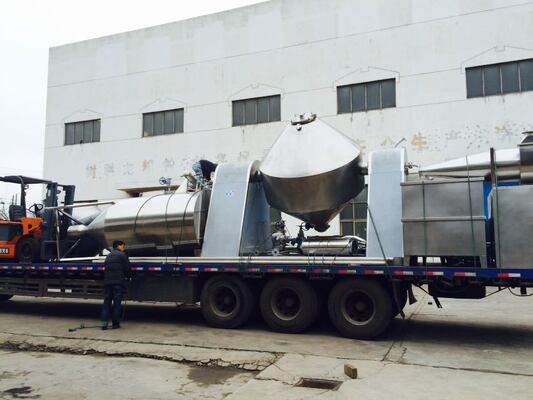GMP High Efficiency Double Cone Rotary Vacuum Dryer For Industrial Drying