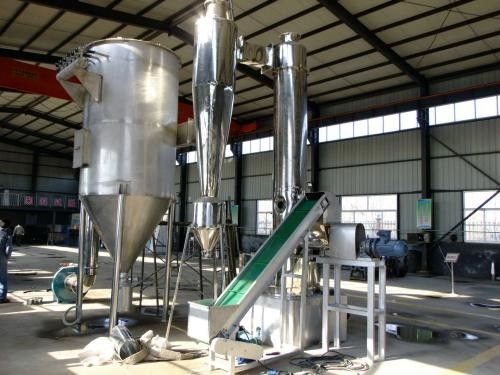 25-60kg/H Stainless Steel Rotary Flash Dryer Screw Feeding Industrial Drying Machine