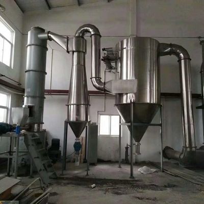 25-60kg/H Stainless Steel Rotary Flash Dryer Screw Feeding Industrial Drying Machine
