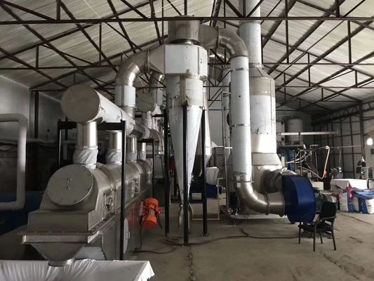 25-60kg/H Stainless Steel Rotary Flash Dryer Screw Feeding Industrial Drying Machine