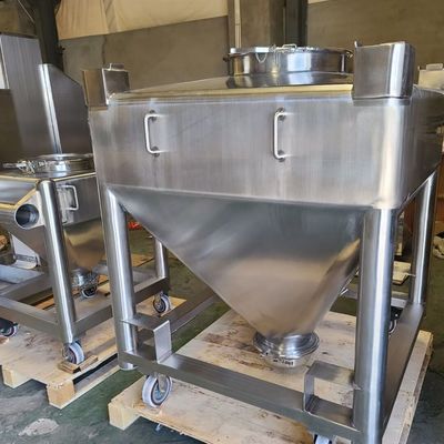 Single Arm Lift Square Cone IBC Bin Blender Pharmaceutical Industrial Chemical Mixer