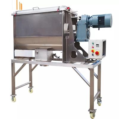 Customized GMP Horizontal Ribbon Mixer Food Powder Blender 1500kg / Batch